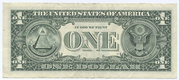 Файл:United States one dollar bill, reverse.jpg